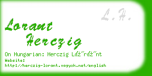 lorant herczig business card